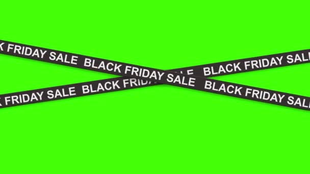 Black Friday Sale Animation Promotion Template Green Screen Design Element — Stock Video