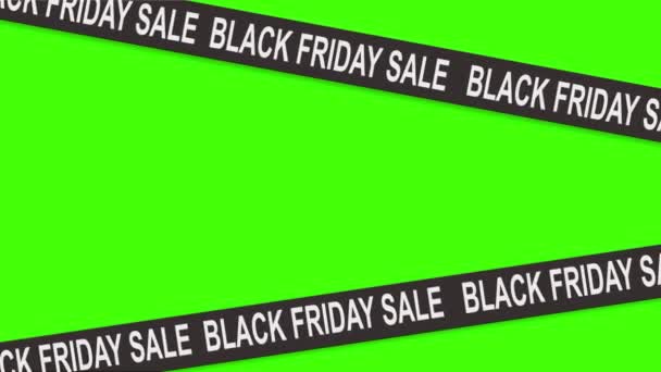 Black Friday Försäljning Animation Mall För Befordran Grön Skärm Utformningselement — Stockvideo