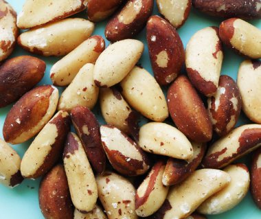 Brezilya cevizi deseni. Yemek arkaplanı. Vejetaryen diyeti. Sağlıklı beslenme