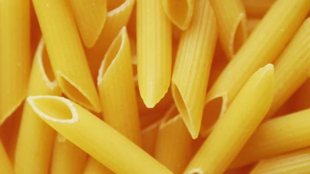Penne Pasta Texture Italian Cuisine Food Background — Stock Video
