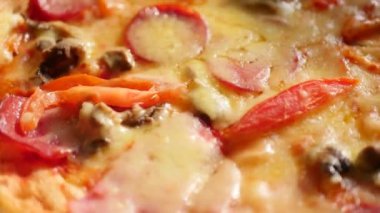 Pizza soslu arka plan. İtalyan mutfağı