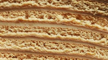 Katmanlı pasta dokusu. Hamur yemeği.