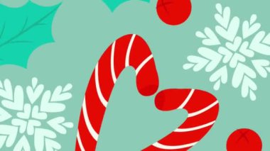 Noel arkaplan animasyonu. Güzel tatil illüstrasyonu.