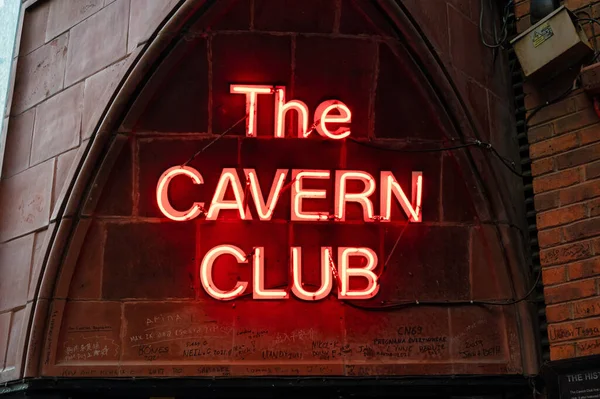 stock image Liverpool, UK- Sept 7, 2022: The sign for The Cavern Pub in Liverpool.