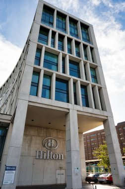 Liverpool, UK- 7 Eylül 2022 Liverpool İngiltere 'deki Hilton Oteli