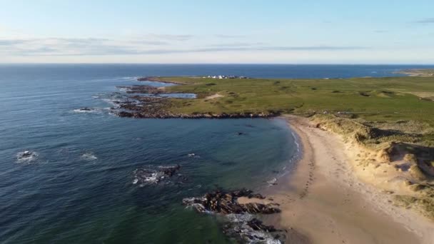 Letecké Video Ballyhiernan Bay Pláže Donegalu Irsko — Stock video