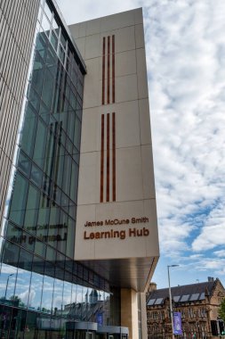 Glasgow, Uk-Sep 9, 2023: Glasgow Üniversitesi 'nde James McCune Smith Öğrenme Merkezi Binası.