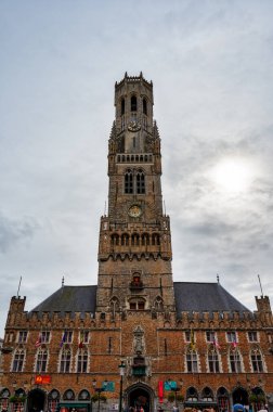 Bruges, Belçika - Bölüm 27, 2024: Bruges Belfort 'un önü