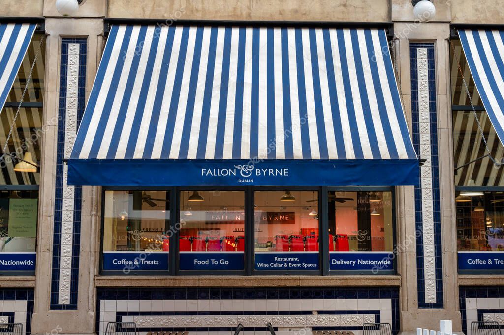 Dublin, Ireland- Feb 4, 2025: The front of Fallon & Byrne in Dublin city centre.