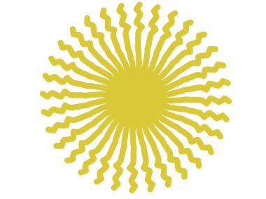 Sarı yıldız parlaklık çizimi, işaret / sembol teması için uygundur