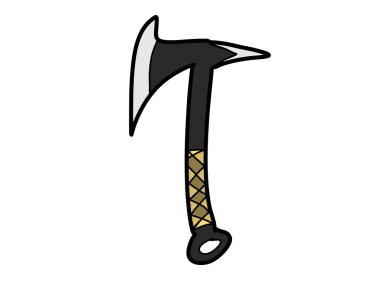 Bir samurayın keskin kınsız baltalı kılıcı.