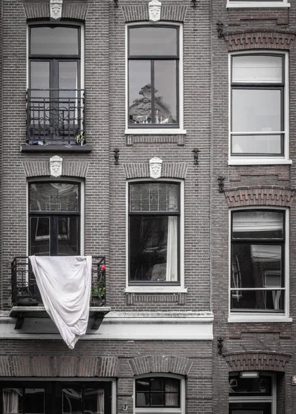 Fachadas Holandesas Tradicionais Vista Rua Amsterdã Holanda — Fotografia de Stock