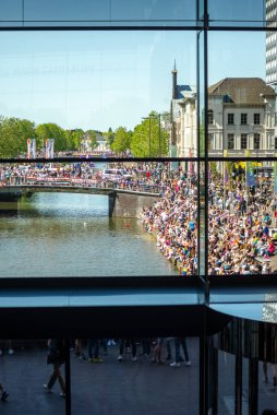 03 Haziran 2023, Utrecht, Hollanda, Utrecht Merkez İstasyonu yakınlarındaki Modern Ofis Binaları
