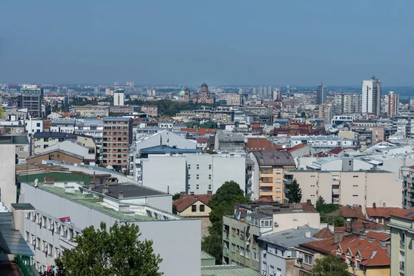 Belgrad ve Sırbistan 'ın çatılarında panoramik manzara