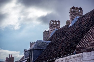 Gent, Belçika 'da bulunan beyaz mimari kompleks duvarları