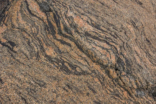 Surface Granit Couleur Marron Structure Pierre Avec Des Lignes Courbes — Photo