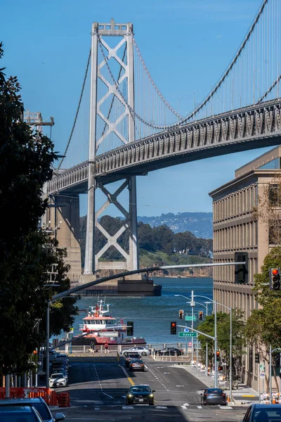 San Francisco Usa 2023 Április San Francisco Oakland Bay Bridge Jogdíjmentes Stock Fotók