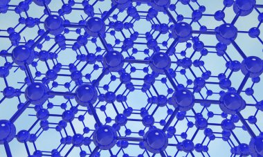 Crystalline molecular lattice of graphene. Abstract background. clipart