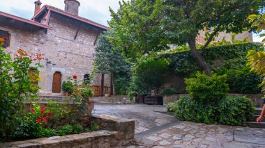 Meteora, Yunanistan. Dağlar, güzel manzaralar. Kapat.