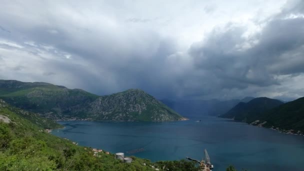Panorama Desde Cima Del Monte Hasta Mar Cordillera Imágenes Alta — Vídeos de Stock