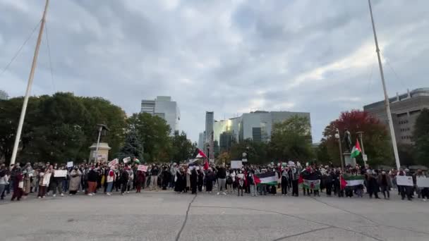 Τορόντο Καναδάς Οκτωβρίου 2023 Διεθνής Αγκαλιά Τορόντο Έκκληση Για Επέμβαση — Αρχείο Βίντεο