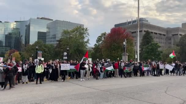 Toronto Canada October 2023 Torontos Streets Resonate Voices Urging Global — Stock Video