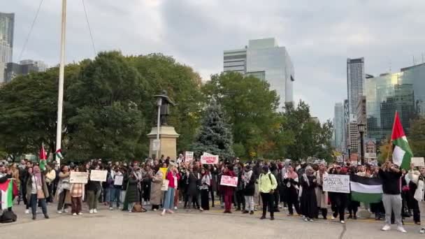 Toronto Canadá Outubro 2023 Unity Heart Toronto Residents Rally Support — Vídeo de Stock