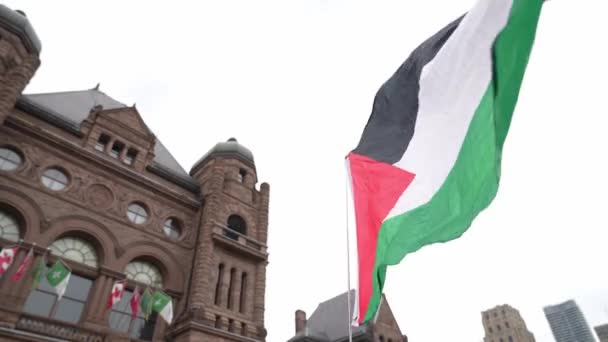 Toronto Kanada Ekim 2023 Toronto Sokakları Birlik Içinde Yankılanarak Ortadoğu — Stok video