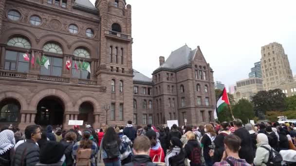 Toronto Kanada Října 2023 Uprostřed Městských Zvuků Sjednocené Toronto Vyjadřuje — Stock video