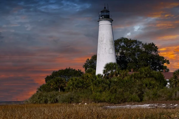 Lighthouse Marks Wildlife Refuge Tallahassee Florida — Stock Photo, Image