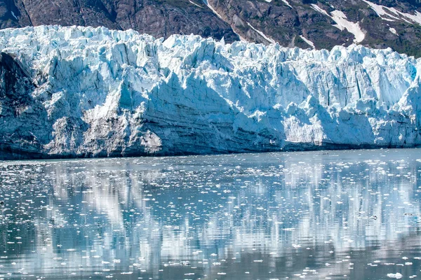 Blue Ice Glacier Water Reflection Glacier Bay National Park Alaska — Stock Photo, Image