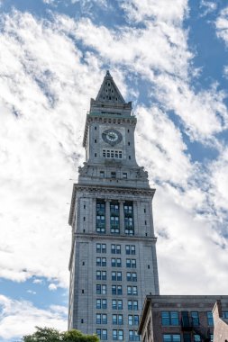 The Custom House Clock Tower is a skyscraper in McKinley Square, in the Financial District neighborhood of Boston, Massachusetts clipart