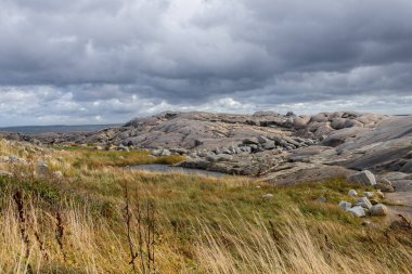 Halifax, Nova Scotia, Kanada 'daki engebeli kıyı şeridi