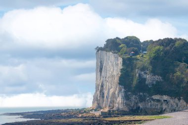 Dover 'ın Beyaz Kayalıkları, İngiltere' nin güneydoğu kıyısında bir dönüm noktası, tebeşir bileşimi için grev yapıyor..