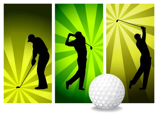 Vektör Golf Oyuncuları Renkleri Kolay Değiştir Diğer Siluetler Için Portfolyoma — Stok Vektör