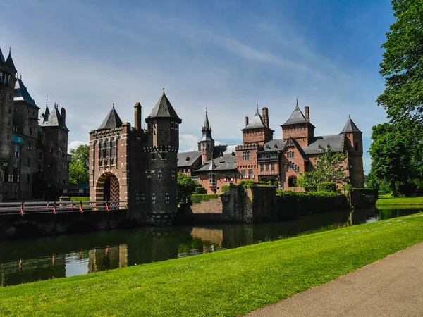 Hrad Haar Provincii Utrecht Nizozemí Bylo Postaveno Místě Původního Hradu — Stock fotografie
