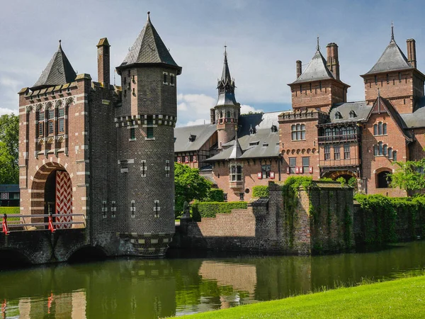 荷兰乌得勒支省的Haar城堡建于1892年 原址上 — 图库照片