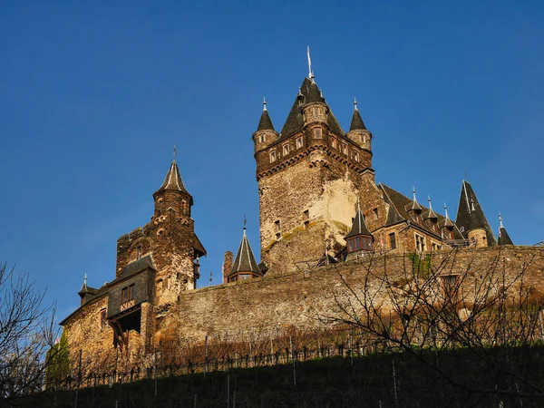 Castillo Reichsburg Cochem Alemania Orillas Del Río Mosela —  Fotos de Stock
