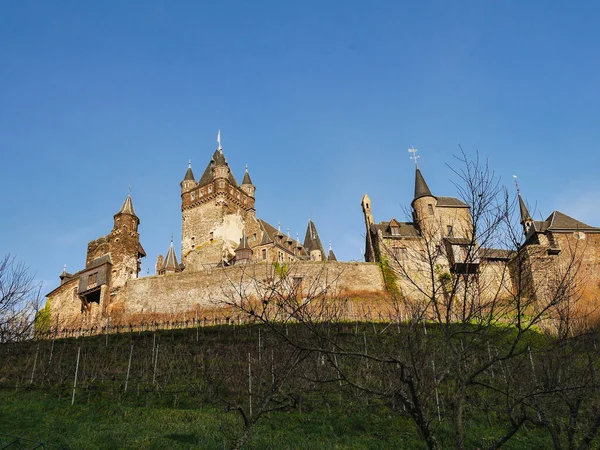 Castello Reichsburg Cochem Germania Sulle Rive Del Fiume Mosella — Foto Stock