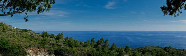 Панорамний Вид Ландшафт Блакитні Води Біля Кампо Ельби Італійському Острові — стокове фото