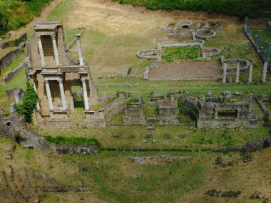 Roma amfitiyatrosu, M.S. 1. yüzyıldan Volterra, İtalya 'ya.