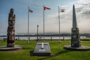 Port Hardy 'deki Havuç Parkı Anıtı, British Columbia, Kanada.