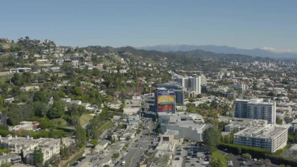 California Daki Hollywood Şehrinin Insansız Hava Aracı Görüntüleri — Stok video