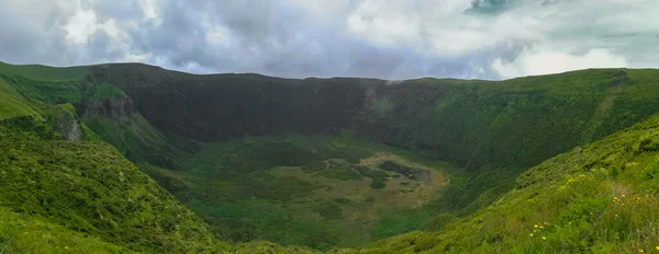 Vulkanische Caldera Auf Der Insel Faial Azoren — Stockfoto