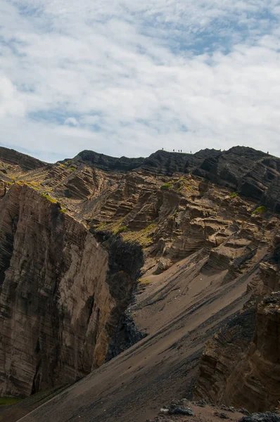 Capelinhos Vulkán Tengeren Született Capelinhos Plébánián Faial Szigeten Azori Szigeteken — Stock Fotó