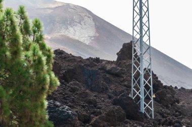 La Palma adasındaki Cumbre Vieja volkanından katılaşmış volkanik lav akıntısı
