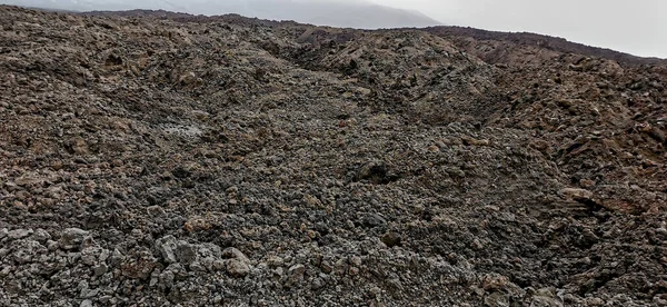 Stwardniały Wulkaniczny Strumień Lawy Wulkanu Cumbre Vieja Wyspie Palma — Zdjęcie stockowe