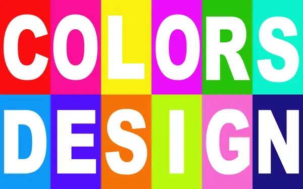CoLORS DESIGN kelimeleriyle canlı renklere sahip arkaplan