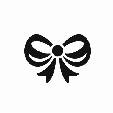 Minimalist kurdele beyaz arkaplanda logo silueti