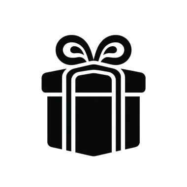 Minimalist hediye, beyaz arka planda mevcut logo silueti